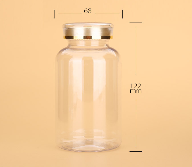 300ml plastic bottle wide mouth plastic bottle food jar plastic bottle with lid transparent wide mouth sealed jar thickened