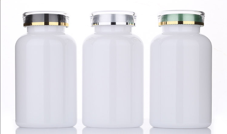 White 300ML plastic bottle packaging bottle capsule bottle solid powder tablet medicine bottle