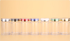 High-end health care product bottle 60ml acrylic wide-mouth capsule medicine bottle high transparent empty medicine bottle Cordyceps tablet candy bottle