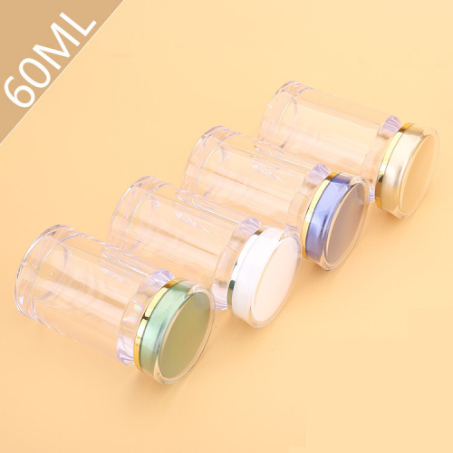 High-end health care product bottle 60ml acrylic wide-mouth capsule medicine bottle high transparent empty medicine bottle Cordyceps tablet candy bottle