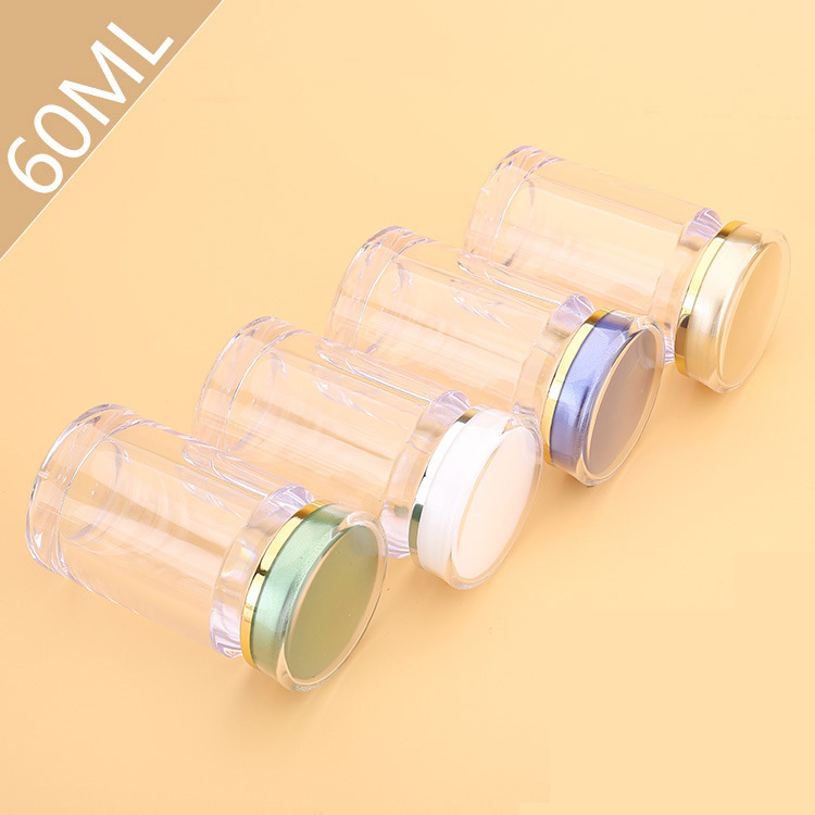 High-end health care product bottle 60ml acrylic wide-mouth capsule medicine bottle high transparent empty medicine bottle Cordyceps tablet candy bottle
