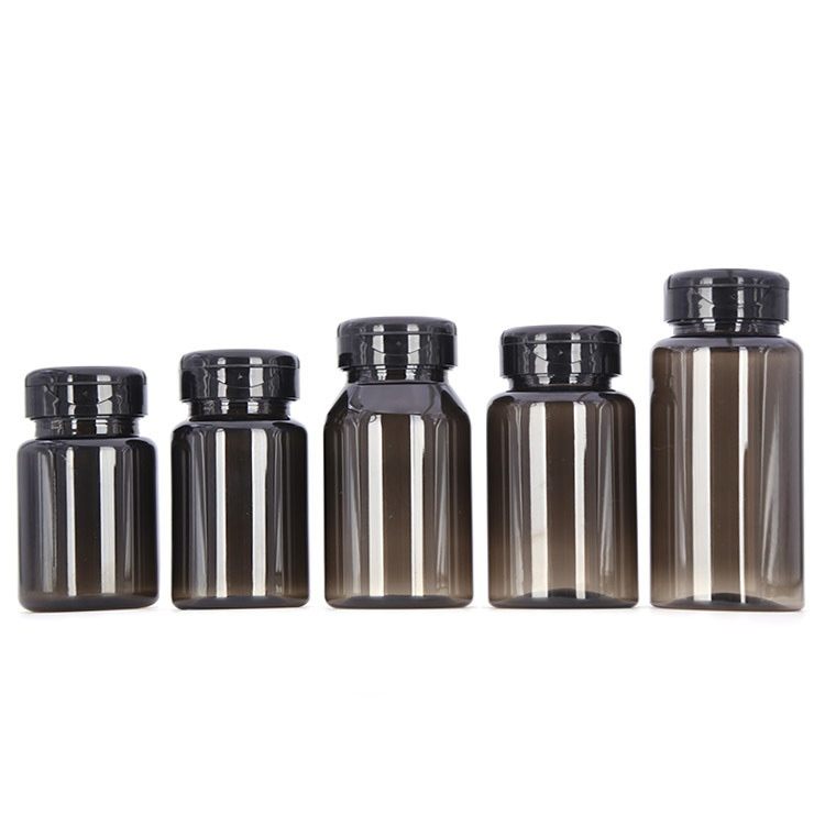 pet flip cover packaging medicine bottle high-grade maca card plastic bottle cordyceps capsule bottle small empty bottle translucent bottle