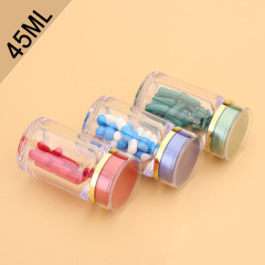 45ML transparent capsule health care products Cordyceps saffron maca powder medicinal materials acrylic bottle plastic packaging bottle