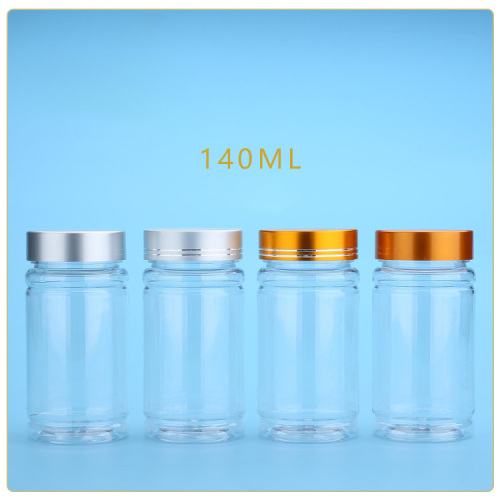 High-end health care products 140ML transparent bamboo bottle large capacity capsule packaging empty bottle