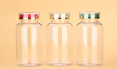 300ml plastic bottle wide mouth plastic bottle food jar plastic bottle with lid transparent wide mouth sealed jar thickened