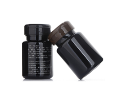 High-grade black 80ML plastic pet bottle capsule packaging small medicine black flip bottle