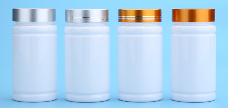 140g pet white plastic bottle solid bottle tablet bamboo bottle wide mouth health care product bottle powder bottle