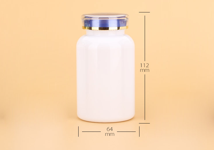 250ML white capsule bottle maca bottle health care product bottle medical medicine bottle empty bottle round bottle packaging bottle small bottle