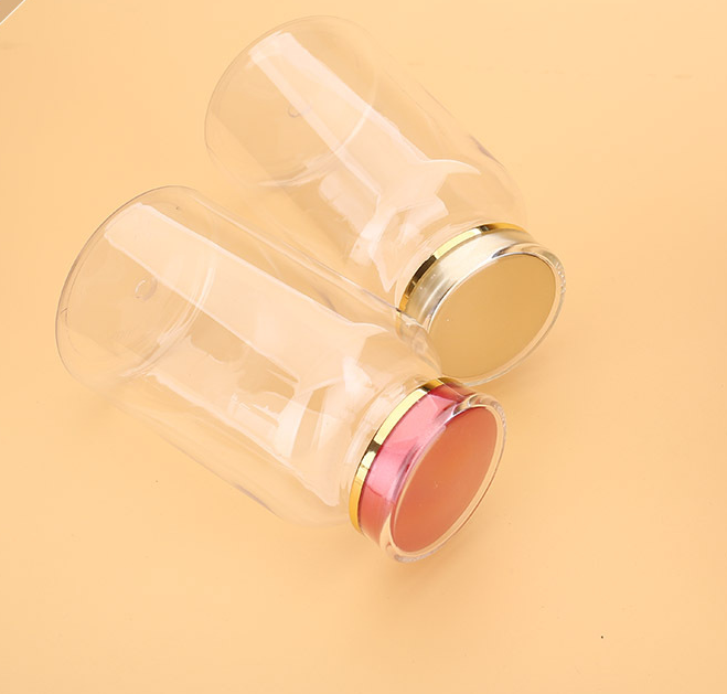 300ml plastic bottle wide mouth plastic bottle food jar plastic bottle with lid transparent wide mouth sealed jar thickened