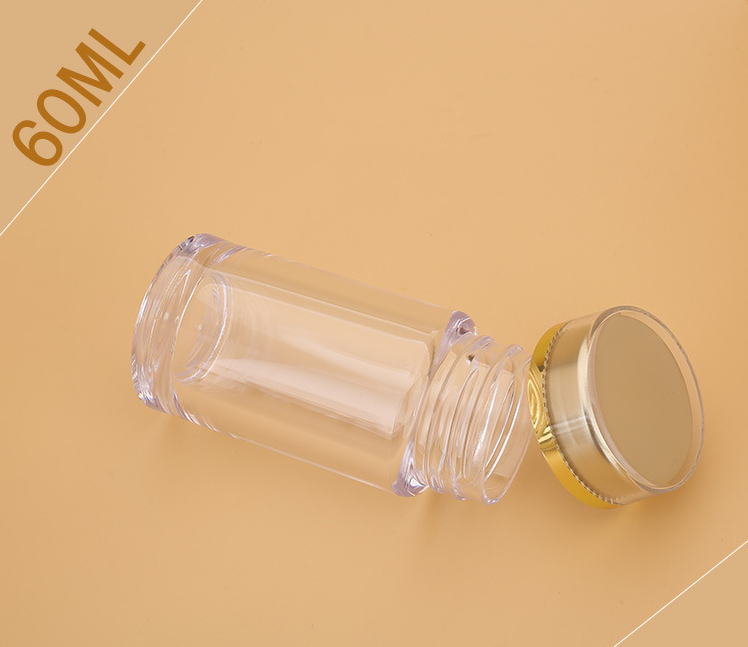 60ml high-end health care product bottle Cordyceps Panax notoginseng powder packaging bottle transparent capsule medicine empty bottle sample packaging