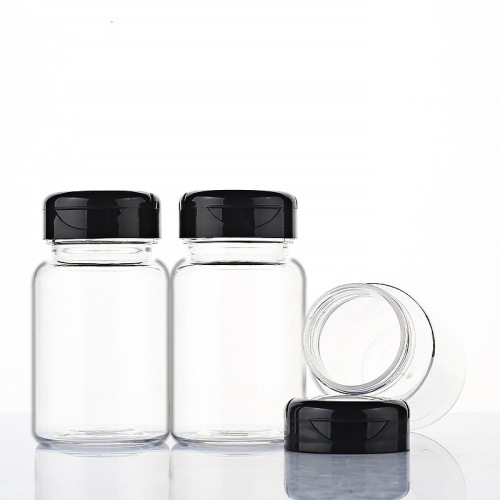 100ml transparent medicine bottle plastic bottle PET capsule bottle flip top high-end health care product pills bottle