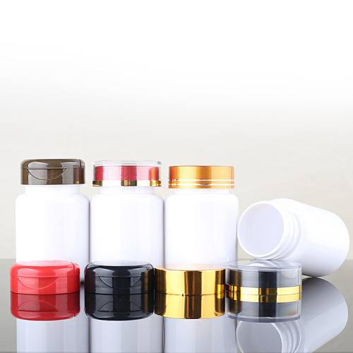 80ml white PET capsule bottle flip top high-end health care plastic medicine bottle pill tablet packaging