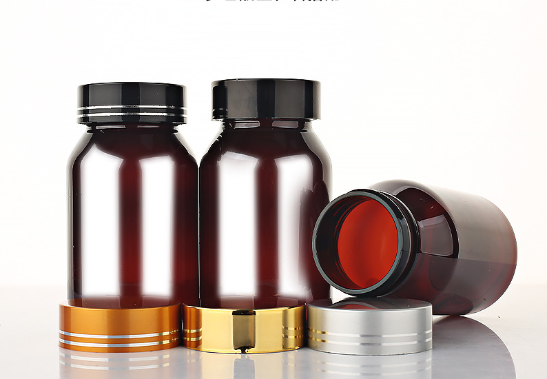 120ml brown oblique shoulder bottle slip shoulder bottle plastic bottle PET capsule bottle