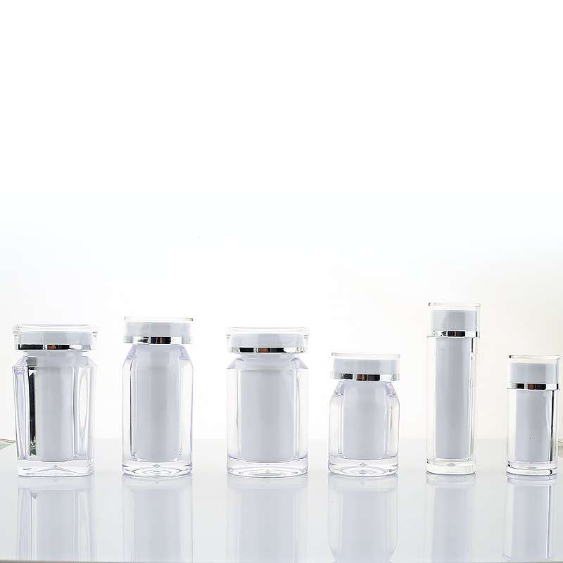 White exquisite 45ML liner high-grade acrylic health care capsule bottle tablet candy packaging soft capsule bottle
