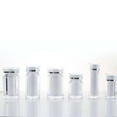 White exquisite 45ML liner high-grade acrylic health care capsule bottle tablet candy packaging soft capsule bottle