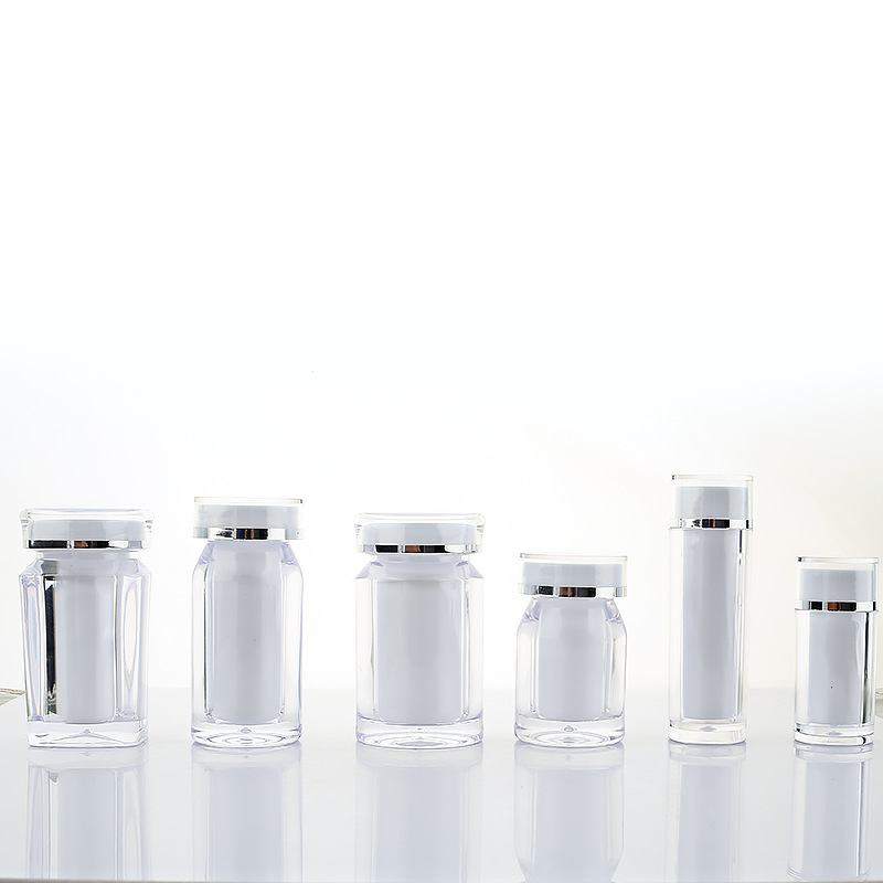 White exquisite 45ML liner high-grade acrylic health care capsule bottle tablet candy packaging soft capsule bottle