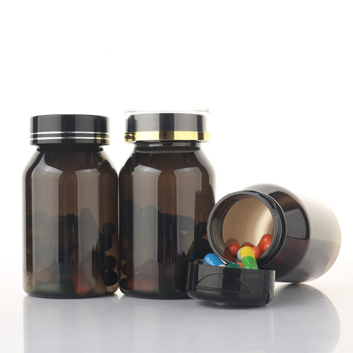 120ml translucent black bright black oblique shoulder bottle sloping shoulder bottle plastic bottle PET high-end health care product bottle