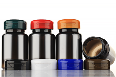100ml bright black translucent black medicine bottle plastic bottle PET capsule bottle flip top pill bottle