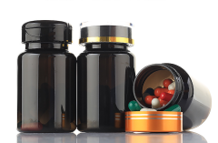 100ml bright black translucent black medicine bottle plastic bottle PET capsule bottle flip top pill bottle