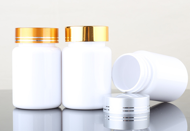 80ml white PET capsule bottle flip top high-end health care plastic medicine bottle pill tablet packaging