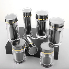 Black private custom 25ML acrylic health care capsule bottle tablet candy soft capsule bottle packaging