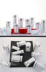 White exquisite 45ML liner high-grade acrylic health care capsule bottle tablet candy packaging soft capsule bottle