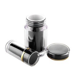 Black private custom 25ML acrylic health care capsule bottle tablet candy soft capsule bottle packaging