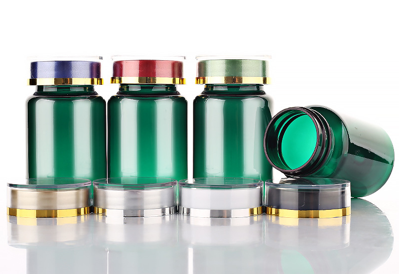 100ml green medicine bottle plastic bottle PET capsule bottle flip top high-end health care product pills bottle