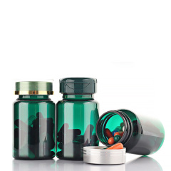 100ml green medicine bottle plastic bottle PET capsule bottle flip top high-end health care product pills bottle