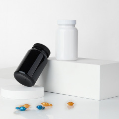 175ml striped PP cover health care product bottle medicine tablet candy bottle packaging PET bottle empty bottle