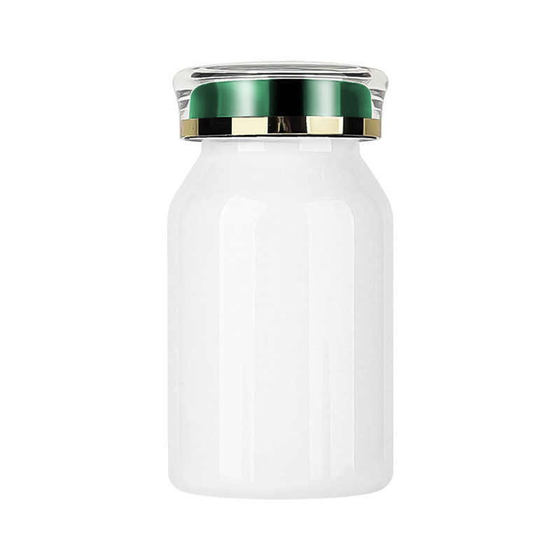 PET white oblique shoulder 120ml plastic capsule bottle food grade medicine bottle health care product bottle light-proof and moisture-proof