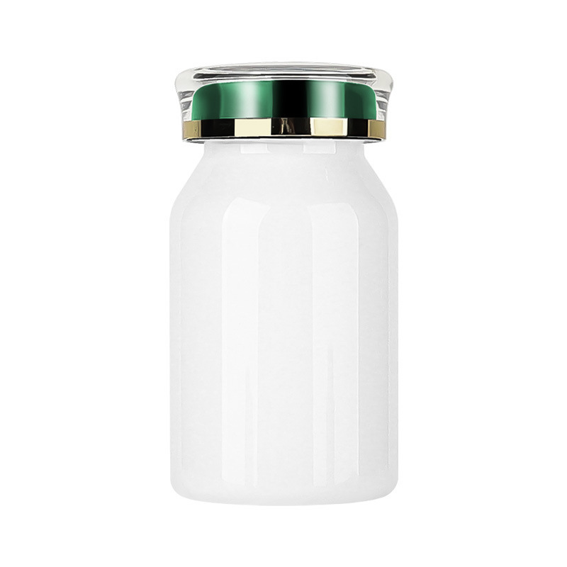 PET white oblique shoulder 120ml plastic capsule bottle food grade medicine bottle health care product bottle light-proof and moisture-proof