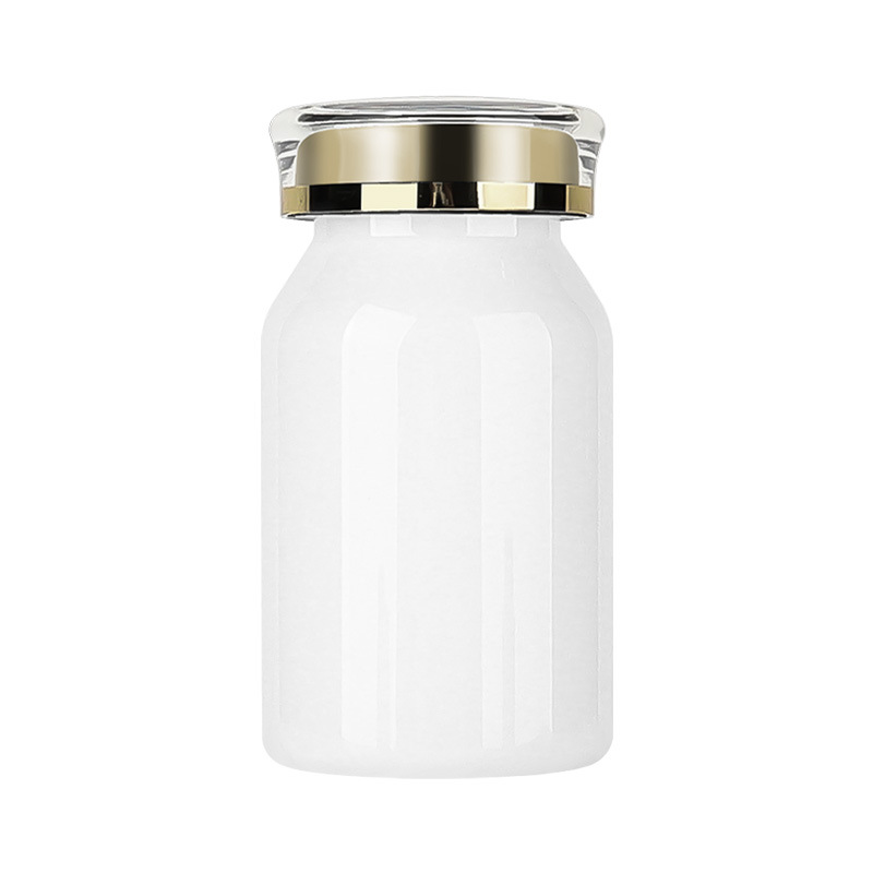 PET white oblique shoulder 120ml plastic capsule bottle food grade medicine bottle health care product bottle light-proof and moisture-proof