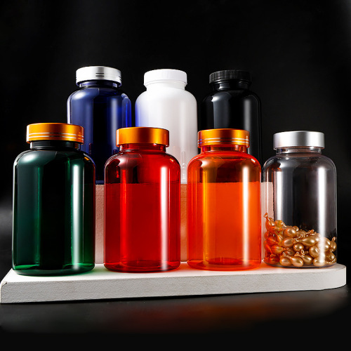 Food grade PET 300ml ml single layer cover capsule bottle plastic bottle sample bottle trial sub-bottle thickening