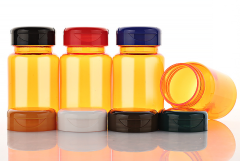 100ml orange yellow medicine bottle plastic bottle PET capsule bottle flip top high-end health care product packaging bottle