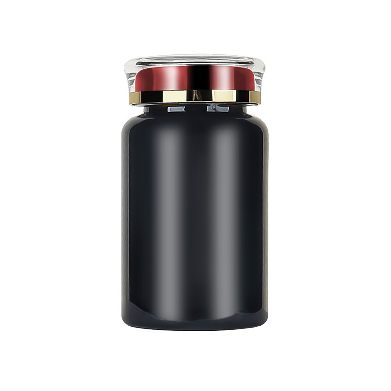 PET120ml black bottle capsule packaging bottle plastic empty bottle printing text bottle sticker maca health care products
