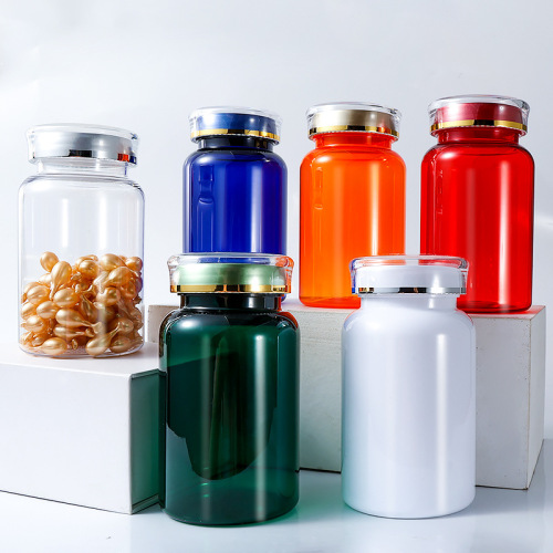 PET 200ML medicine bottle plastic capsule bottle powder bottle crown cap portable thickened health care product bottle packing sample bottle
