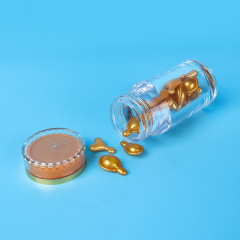 45ml oblique shoulder transparent acrylic bottle safety cover health care product bottle Chinese medicine powder ginseng tablets transparent capsule bottle medicine bottle
