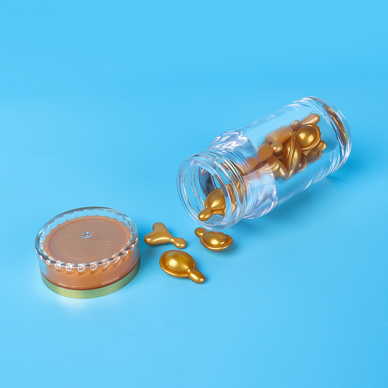 45ml oblique shoulder transparent acrylic bottle safety cover health care product bottle Chinese medicine powder ginseng tablets transparent capsule bottle medicine bottle