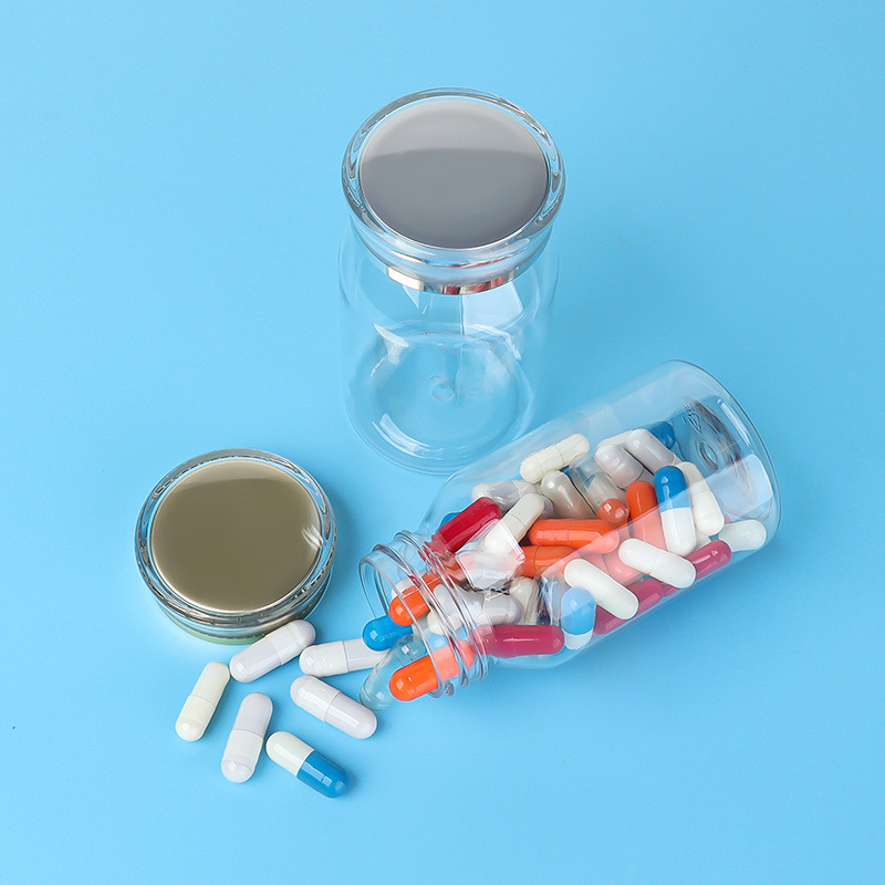 PET 120ml oblique shoulder transparent bottle plastic bottle small bottle health care product bottle capsule bottle medicine bottle food grade medicine bottle