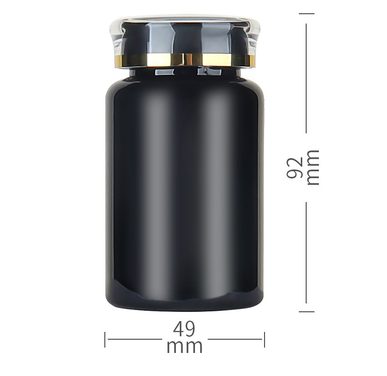 PET120ml black bottle capsule packaging bottle plastic empty bottle printing text bottle sticker maca health care products