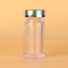 45ml oblique shoulder transparent acrylic bottle with crown cap health care product bottle straight bottle transparent capsule bottle medicine bottle