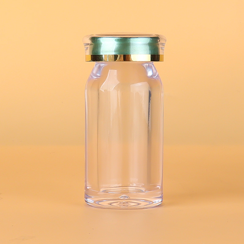 45ml oblique shoulder transparent acrylic bottle with crown cap health care product bottle straight bottle transparent capsule bottle medicine bottle