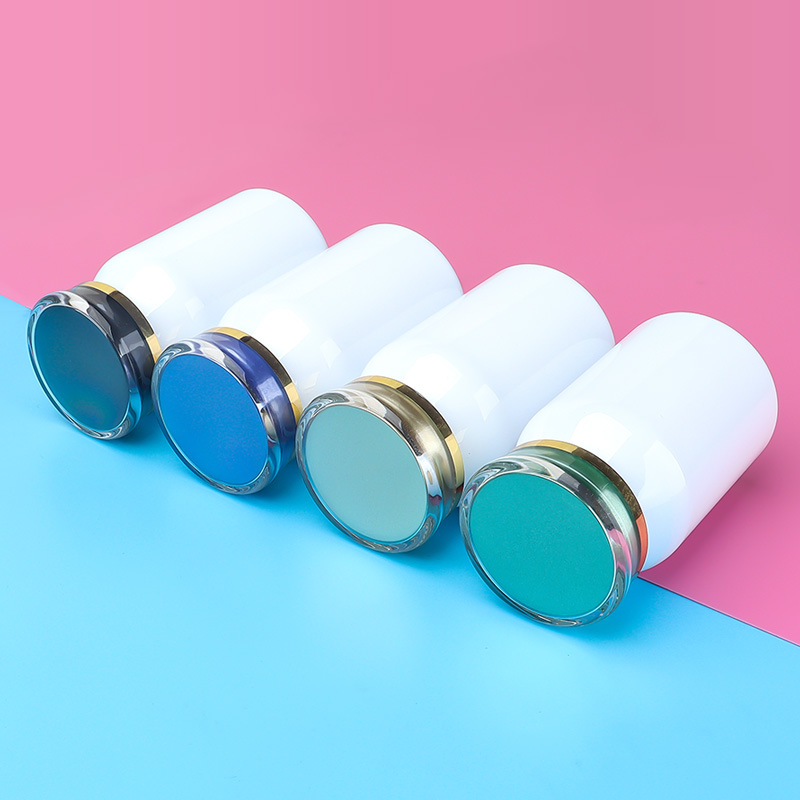 PET white oblique shoulder 120ml plastic capsule bottle food grade medicine bottle health care product bottle light-proof and moisture-proof