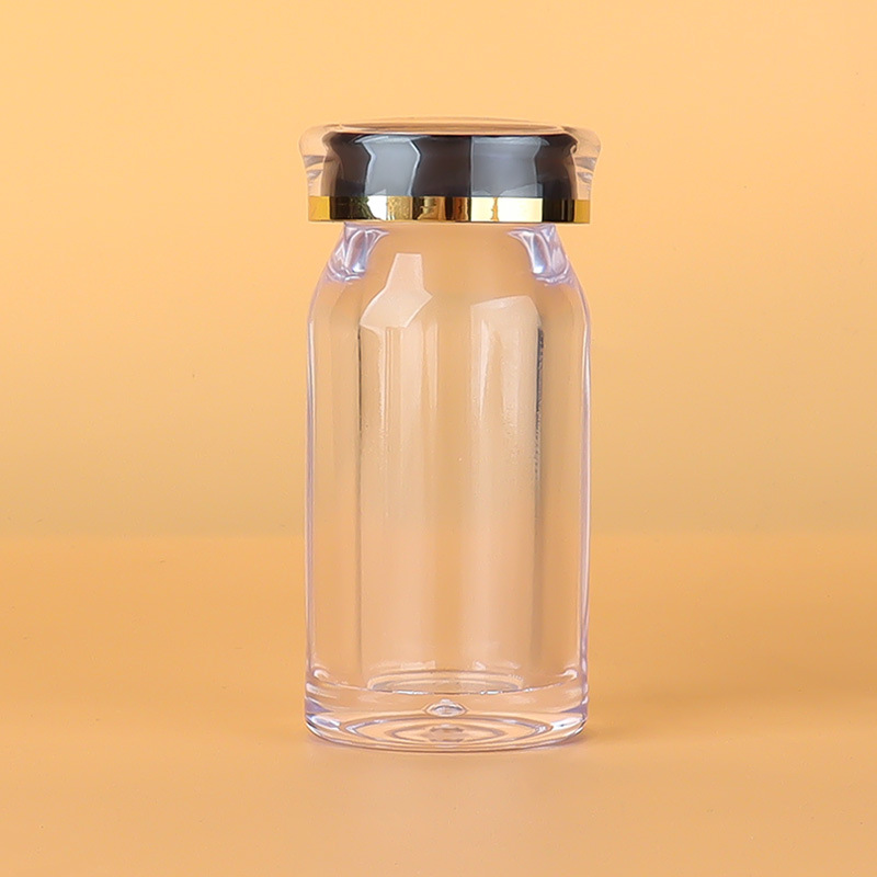 45ml oblique shoulder transparent acrylic bottle with crown cap health care product bottle straight bottle transparent capsule bottle medicine bottle