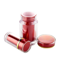 Red 50ML liner acrylic health care capsule bottle tablet candy packaging saffron maca bottle
