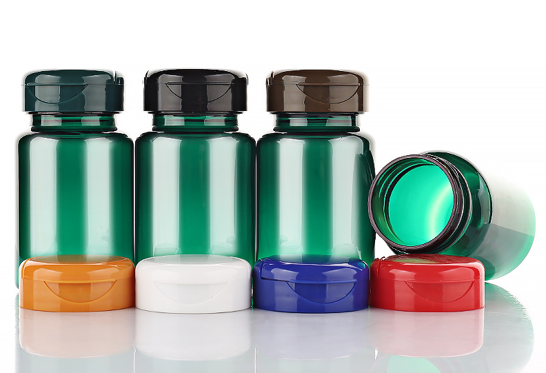 100ml green medicine bottle plastic bottle PET capsule bottle flip top high-end health care product pills bottle