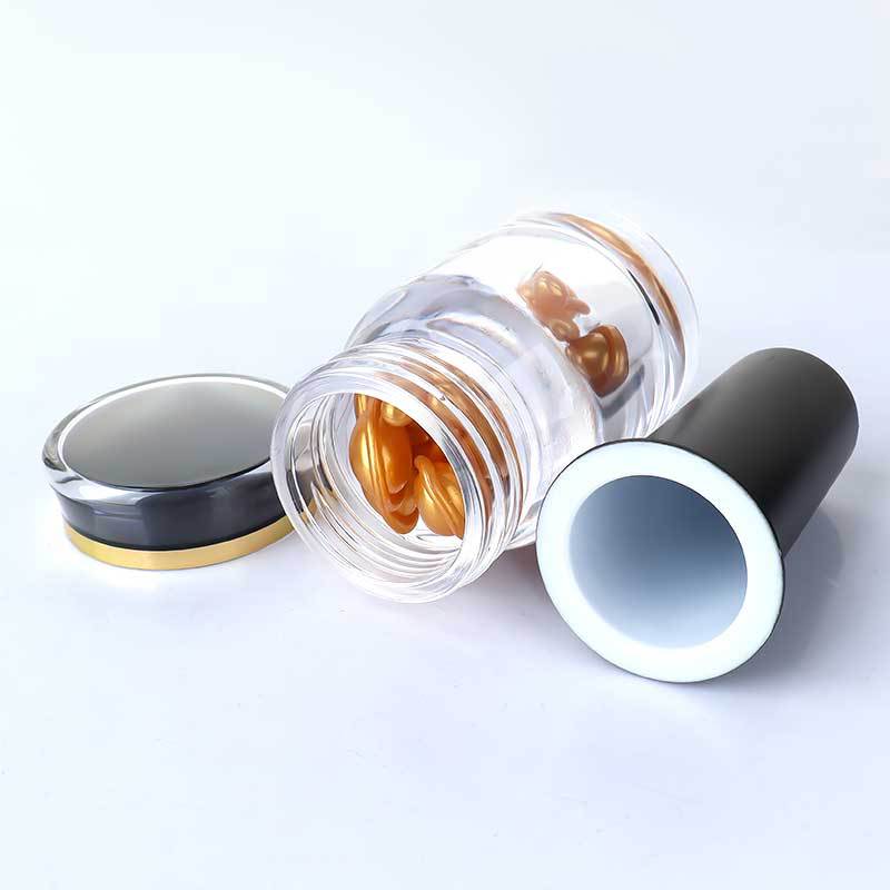 Oblique shoulder 25ml PS bottle crown cap bottle set plastic bottle acrylic bottle saffron bottle capsule bottle