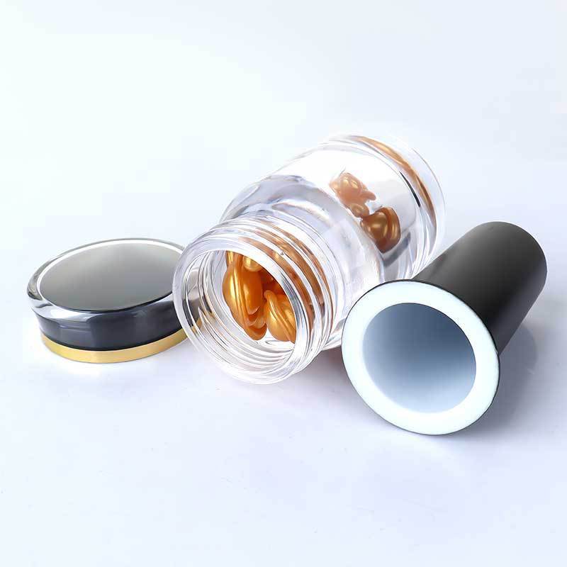 Oblique shoulder 25ml PS bottle crown cap bottle set plastic bottle acrylic bottle saffron bottle capsule bottle