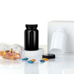 175ml striped PP cover health care product bottle medicine tablet candy bottle packaging PET bottle empty bottle